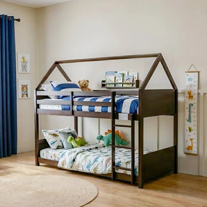 Derby House 90x200 Solid Wood Bunk Bed - Espresso - With 2-Year Warranty