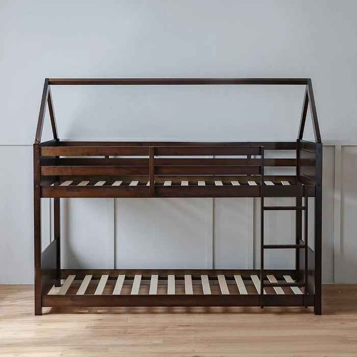 Derby House 90x200 Solid Wood Bunk Bed - Espresso - With 2-Year Warranty