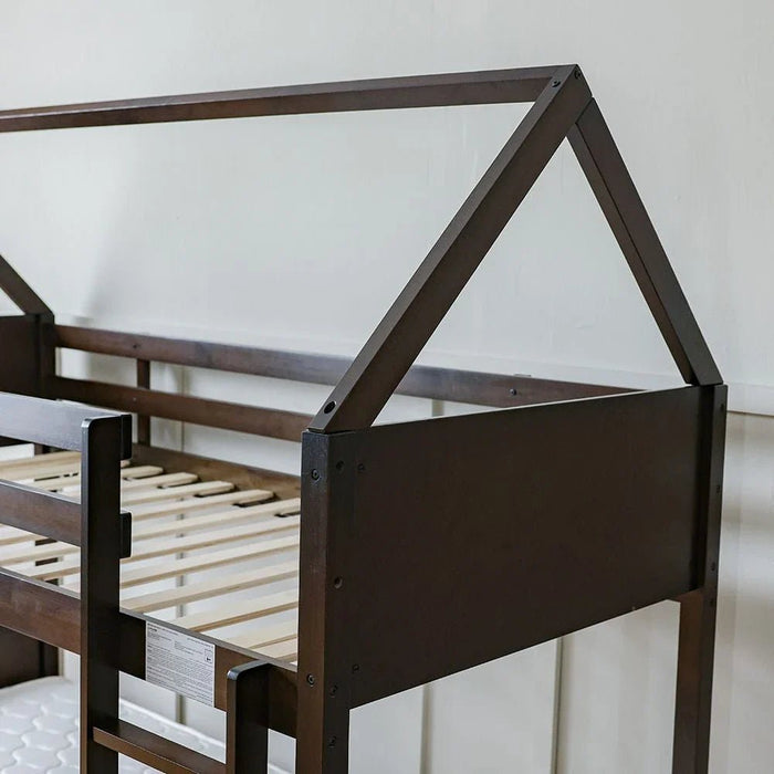Derby House 90x200 Solid Wood Bunk Bed - Espresso - With 2-Year Warranty