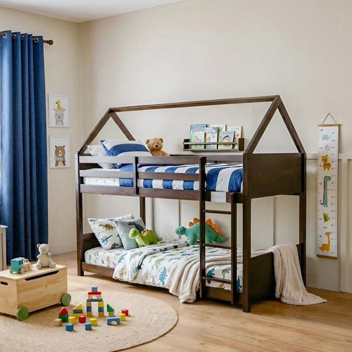 Derby House 90x200 Solid Wood Bunk Bed - Espresso - With 2-Year Warranty