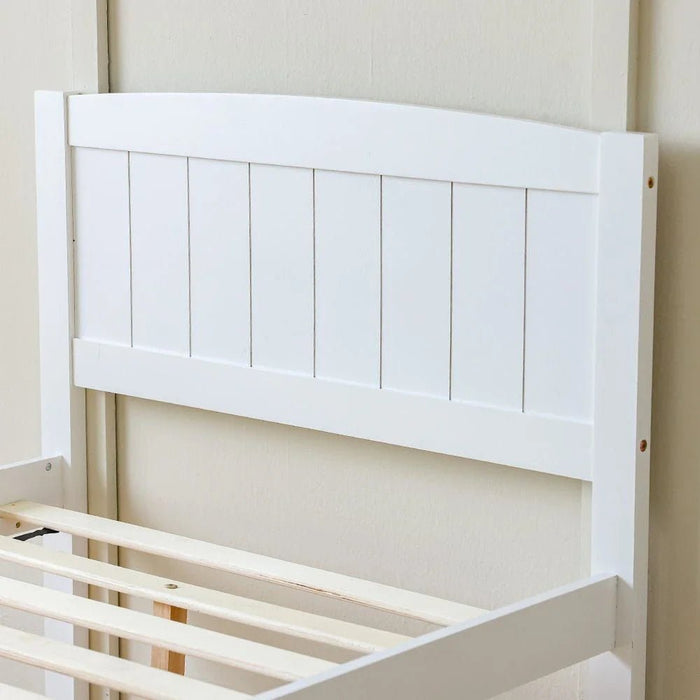 Derby Haven 90x200 Solid Wood Single Bed - White - With 2-Year Warranty