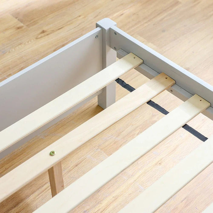 Derby Delight 90x200 Solid Wood Single Bed-Grey