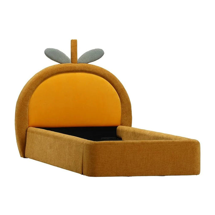 Tasty Mango 90x200 Upholstered KidsÕ Bed - Yellow - With 2-Year Warranty