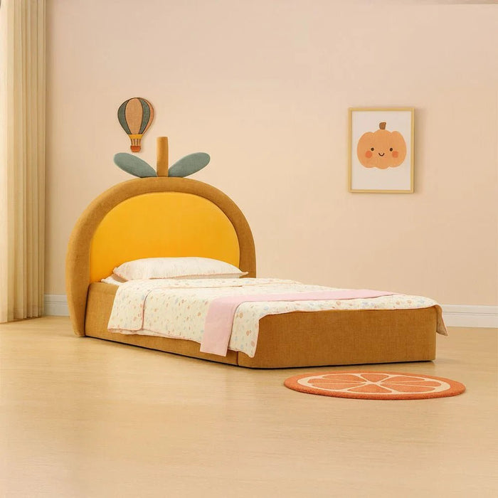 Tasty Mango 90x200 Upholstered KidsÕ Bed - Yellow - With 2-Year Warranty