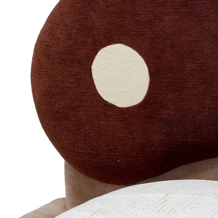 Muffin 90x200 Upholstered Kids Bed-Light Beige & Dark Brown