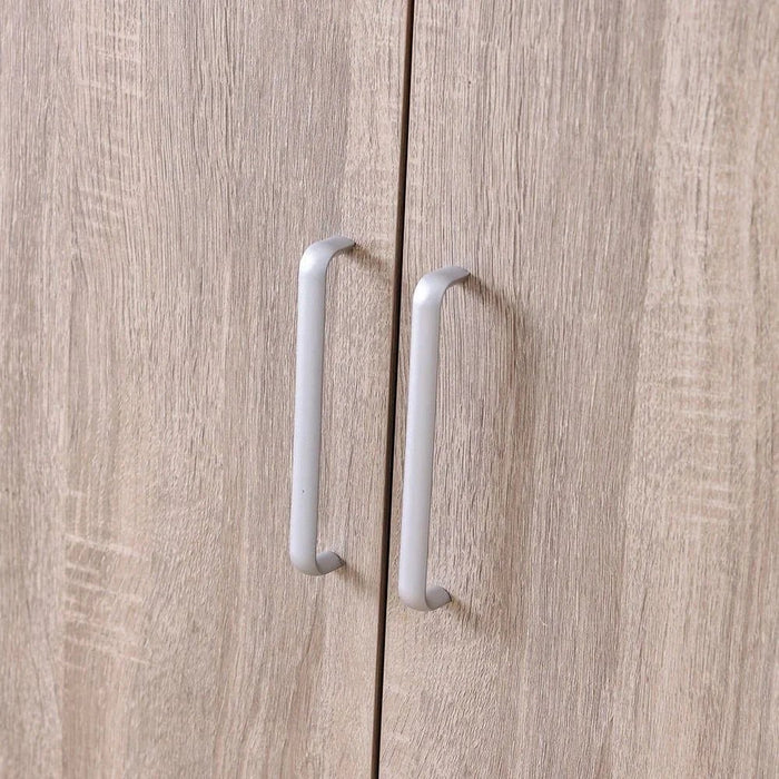 Supreme 3-Door Wardrobe with Mirror-French Sonoma Oak-With 2-Year Warranty