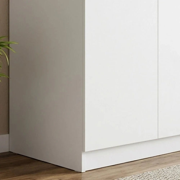 Supreme 3-Door Wardrobe with Mirror-White-With 2-Year Warranty