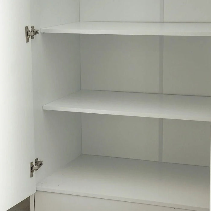 Supreme 3-Door Wardrobe with Mirror-White-With 2-Year Warranty