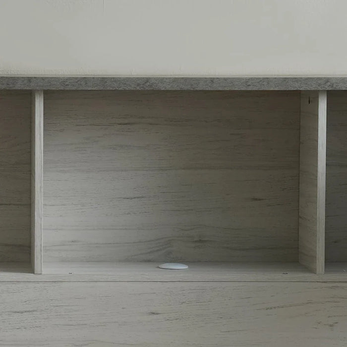 Zenith 120x200 Young Single Bed with USB-White Oak/Cement-With 2-Year Warranty