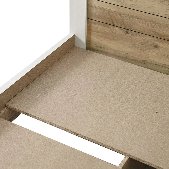 Swann 120x200 Young Single Bed - Summer Oak/Pearl White - With 2-Year Warranty