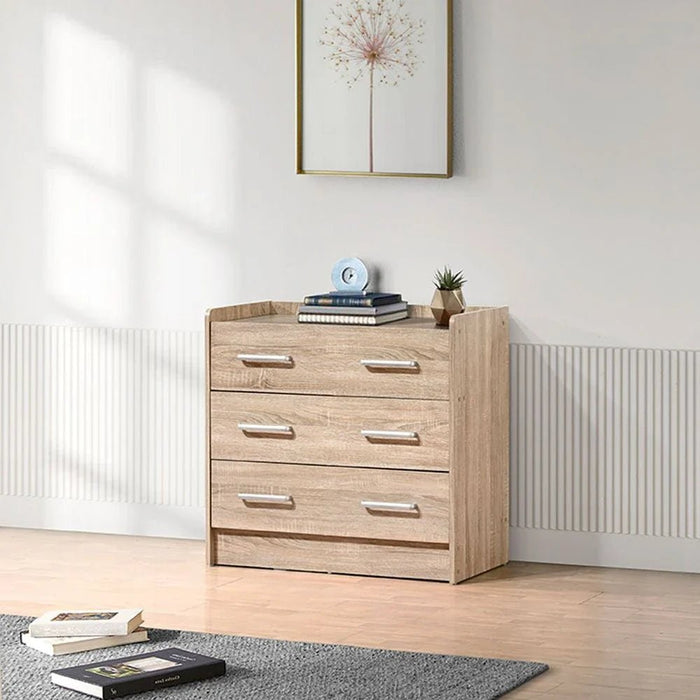 Supreme 3-Drawer Young Dresser-French Sonoma Oak-With 2-Year Warranty