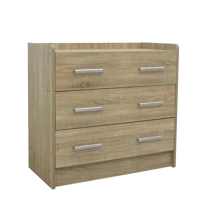Supreme 3-Drawer Young Dresser-French Sonoma Oak-With 2-Year Warranty