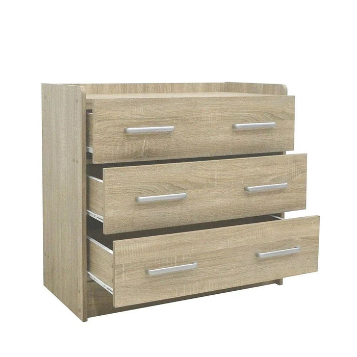 Supreme 3-Drawer Young Dresser-French Sonoma Oak-With 2-Year Warranty
