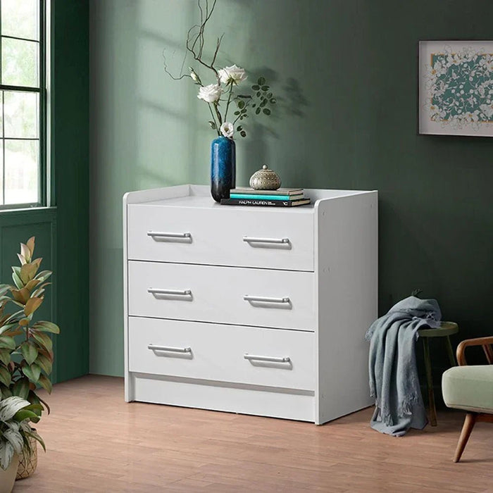 Supreme 3-Drawer Young Dresser-White-With 2-Year Warranty