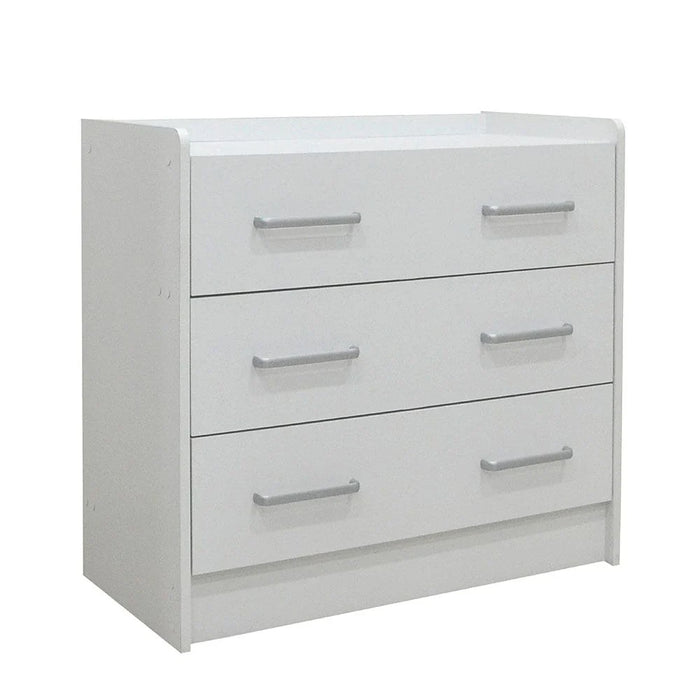 Supreme 3-Drawer Young Dresser-White-With 2-Year Warranty