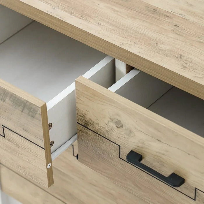 Swann 3-Drawer Young Dresser-Summer Oak/Pearl White-With 2-Year Warranty