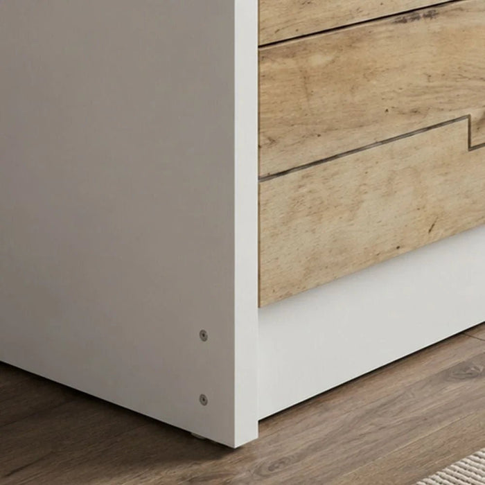 Swann 3-Drawer Young Dresser-Summer Oak/Pearl White-With 2-Year Warranty