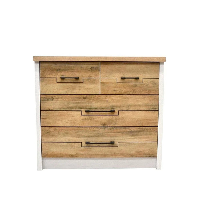 Swann 3-Drawer Young Dresser-Summer Oak/Pearl White-With 2-Year Warranty