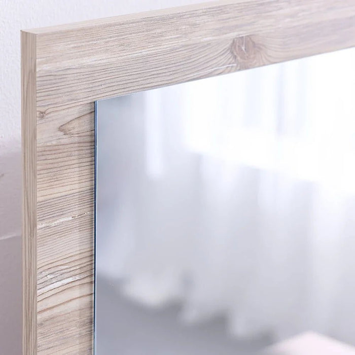 Bliss 3-Drawer Dresser with Mirror - Oak & Pink - With 5-Year Warranty