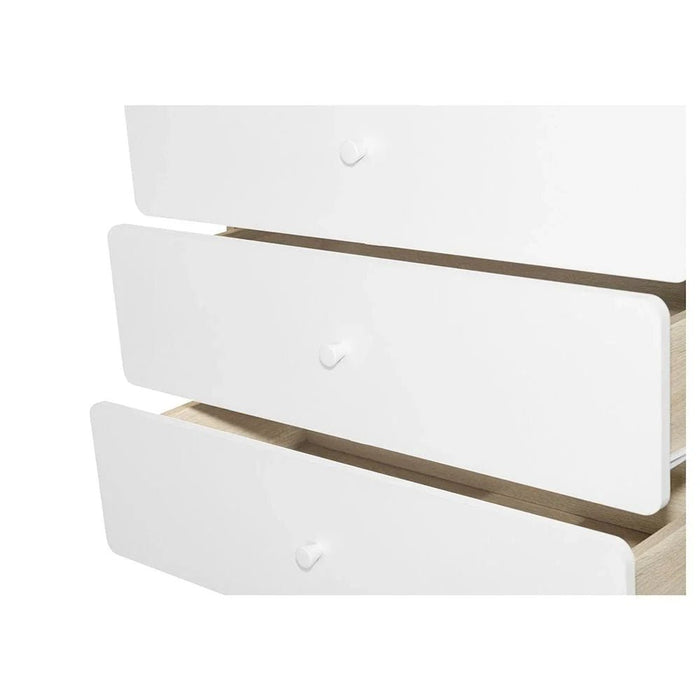 Kinder 3 Drawer Dresser - White & Sonoma Oak - With 2-Year Warranty