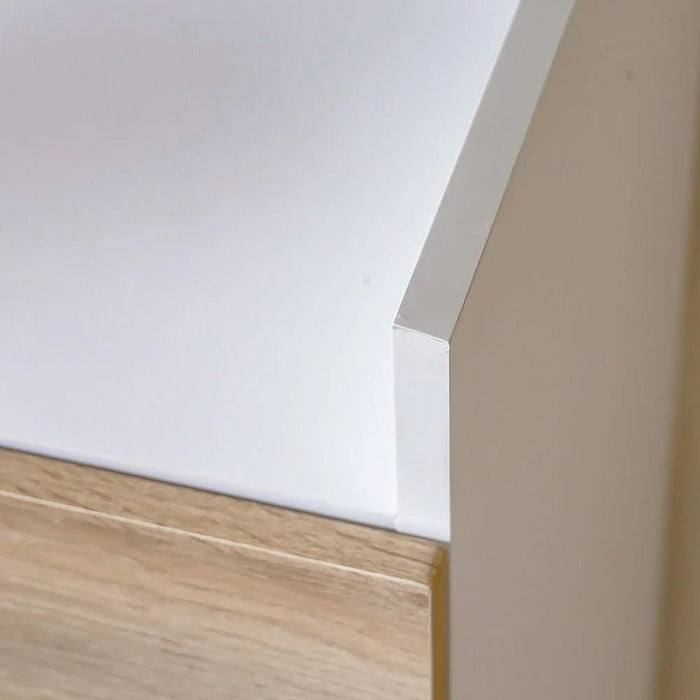 Stanley 3-Drawer Dresser with Mirror - Sonoma Oak & White - With 2-Year Warranty