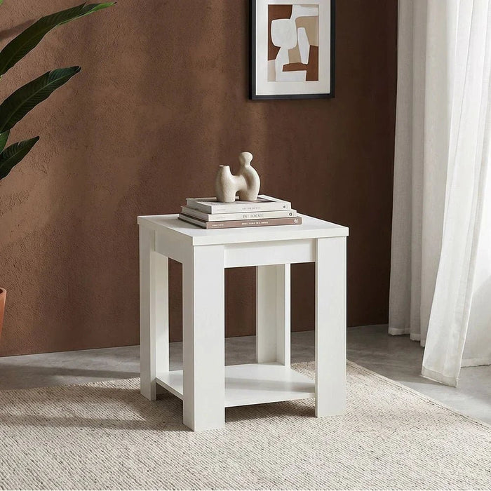 Heather End Table-White