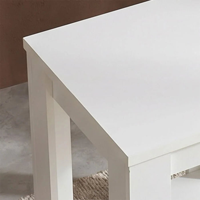 Heather End Table-White