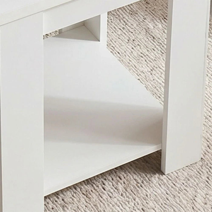 Heather End Table-White