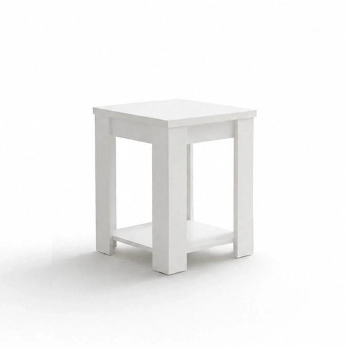Heather End Table-White