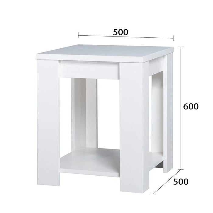 Heather End Table-White