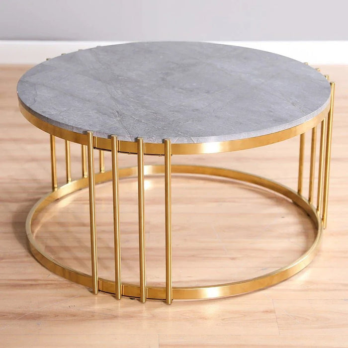 Armadillo Coffee Table-Grey/Gold