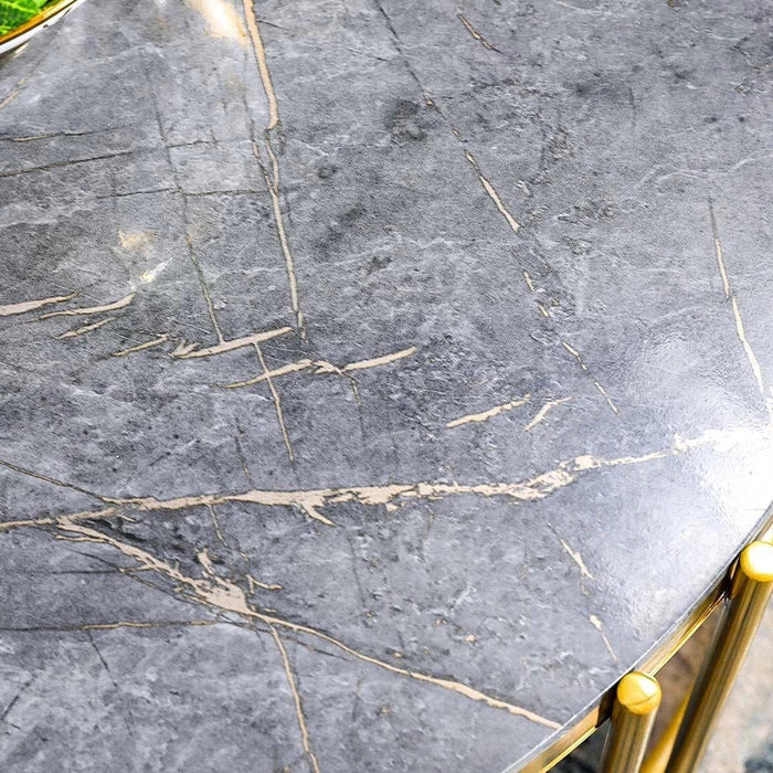Armadillo Coffee Table-Grey/Gold