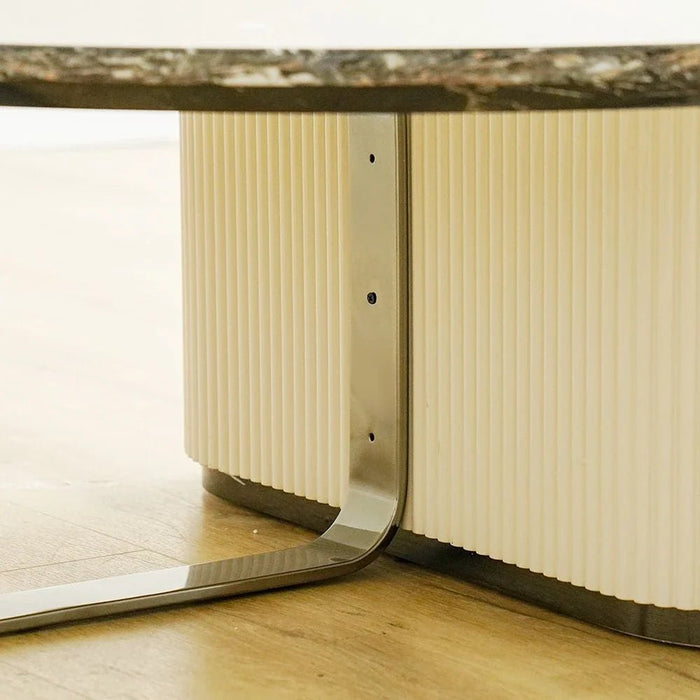 KrisalisÊCoffee Table - Beige/Black - With 2-Year Warranty