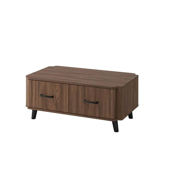 Basel Coffee Table with 2 Drawers - Columbia Walnut - With 2-Year Warranty