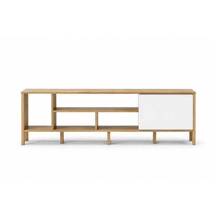 Cedro TV Rack up to 45 Inches-Almond/White