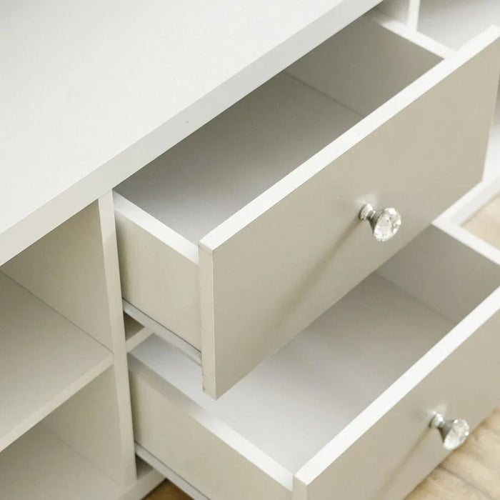 Prime TV Unit _ For TVs up to 65 Inches-White/Grey
