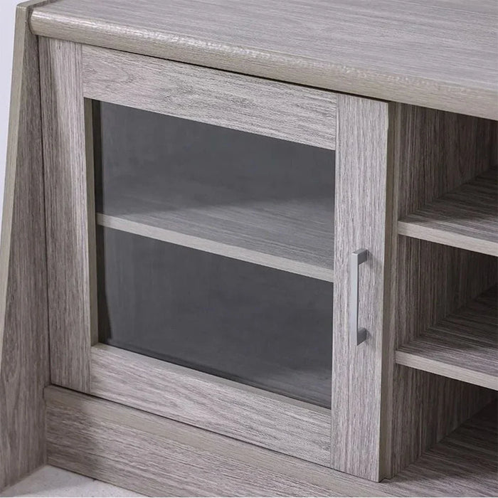 Woody TV Unit-For TVs Up to 55 Inches-Grey Oak
