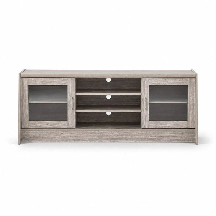 Woody TV Unit-For TVs Up to 55 Inches-Grey Oak