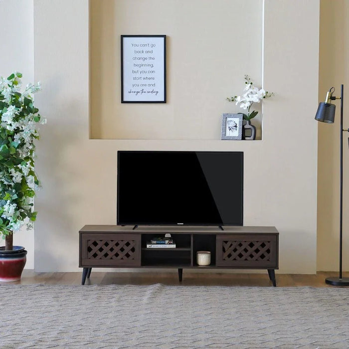 Como TV Unit-Up to 55 Inches-Walnut-With 2-Year Warranty