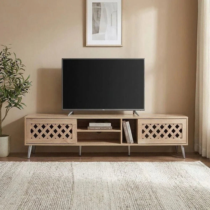 Hamlin TV Unit - Up to 80 Inches - Sonoma Oak - With 2-Year Warranty