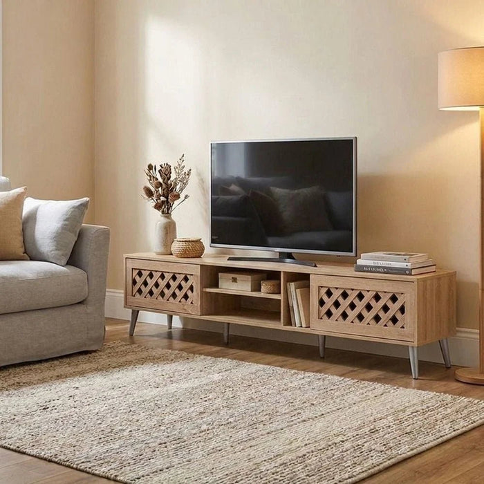 Hamlin TV Unit - Up to 80 Inches - Sonoma Oak - With 2-Year Warranty