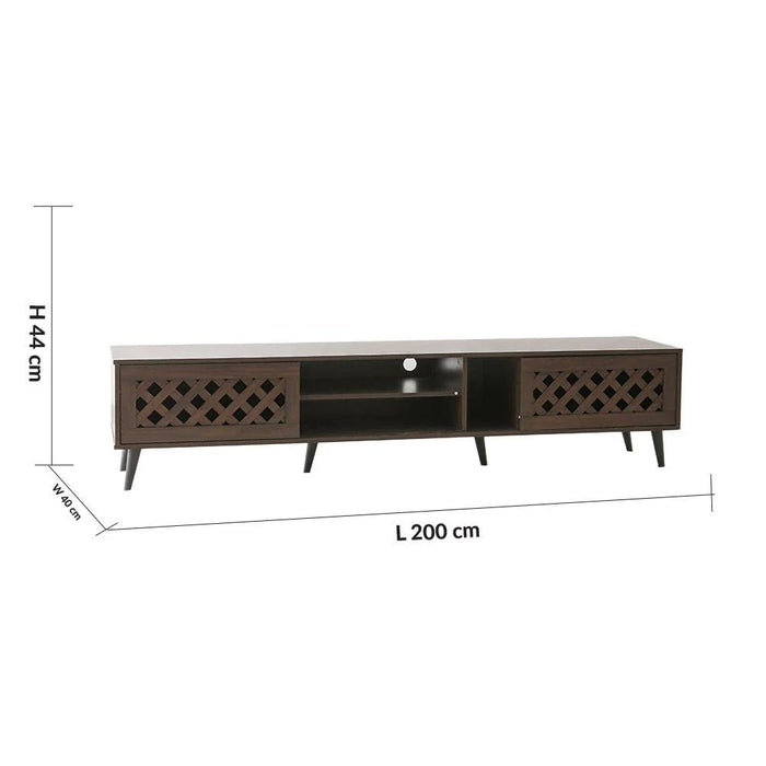 Hamlin Large TV Unit - Up to 80 Inches - Walnut - With 2-Year Warranty
