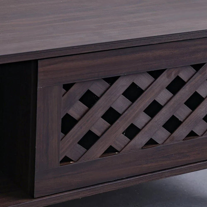 Hamlin Large TV Unit - Up to 80 Inches - Walnut - With 2-Year Warranty