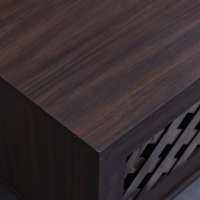 Hamlin Large TV Unit - Up to 80 Inches - Walnut - With 2-Year Warranty