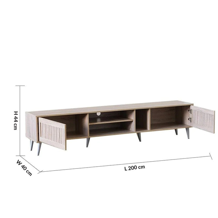 Alfa Large TV Unit-Up to 80 Inches-Sonoma Oak-With 2-Year Warranty