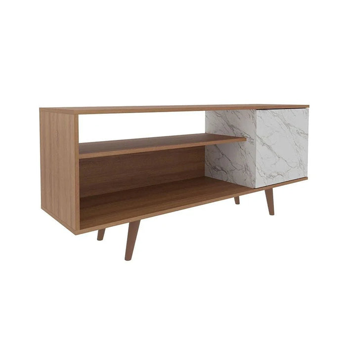 Walter TV Unit-Up to 60 Inches-Light Brown/White-With 2-Year Warranty
