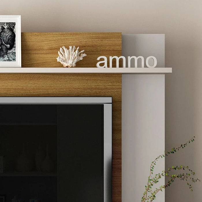 Zoyo TV Wall Unit-TV up to 55 Inches-Brown/Off-White-With 2-Year Warranty