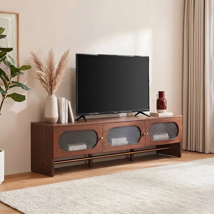 Azeron TV Unit-For TVs up to 75 Inches-Brown-With 2-Year Warranty