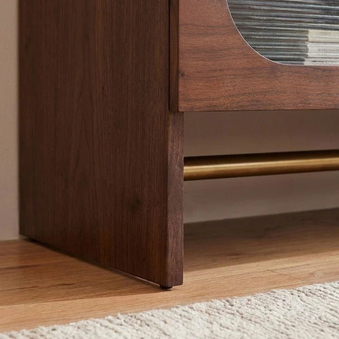 Azeron TV Unit-For TVs up to 75 Inches-Brown-With 2-Year Warranty