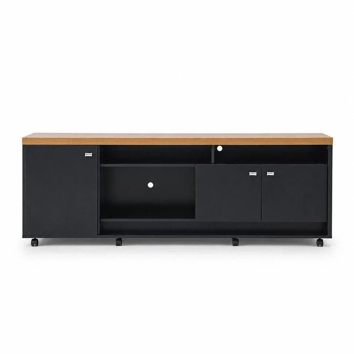 Phenom TV Unit up to 75 Inches - Black/Almond - With 2-Year Warranty